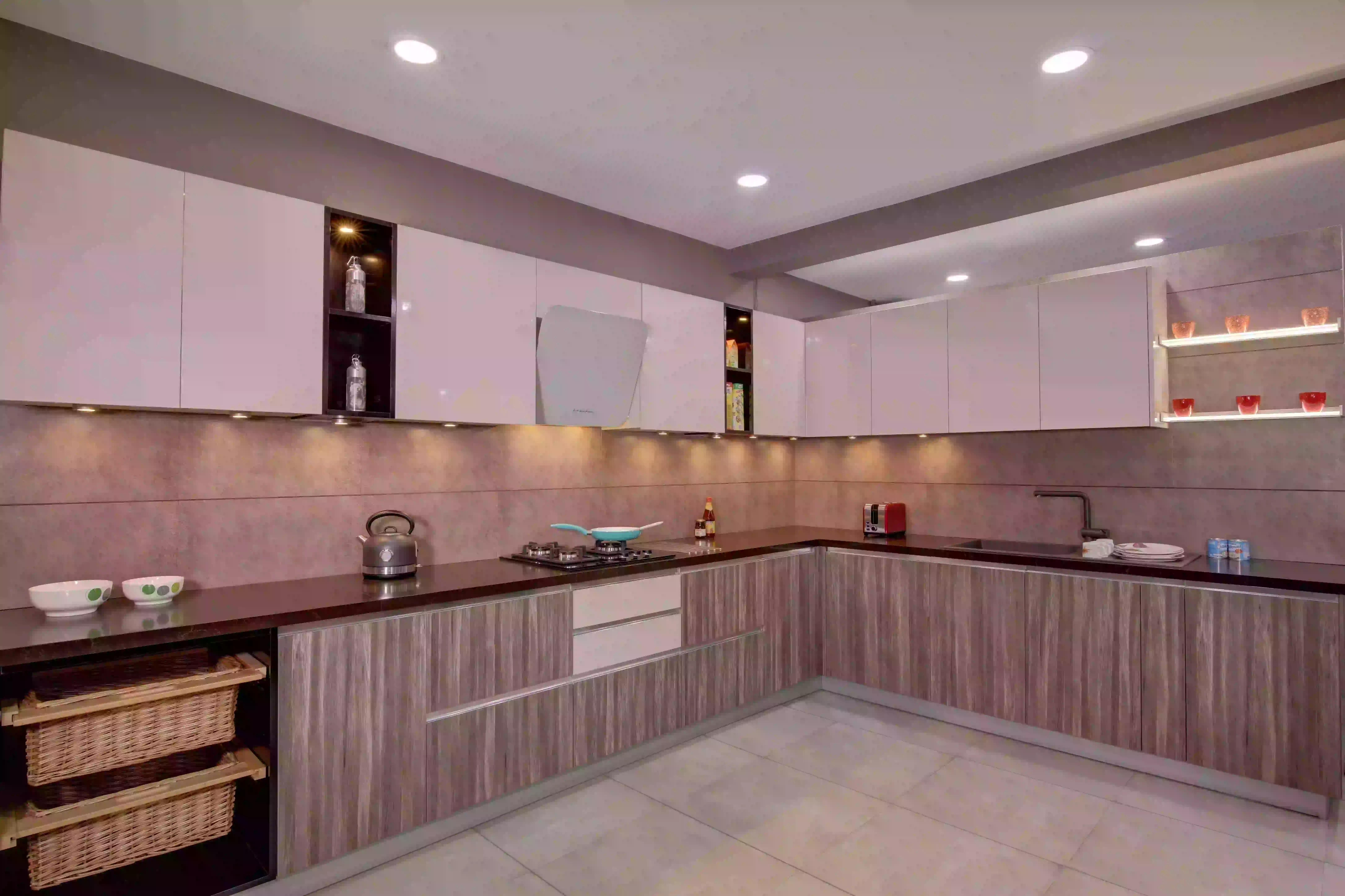 Modular Kitchen Wicker Basket  Modular kitchen design, Modular kitchen  interior, Modular